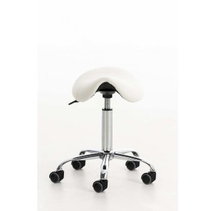 Taburete de trabajo RESO, en Piel, color Negro