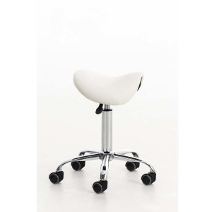 Taburete de trabajo RESO, en Piel, color Negro