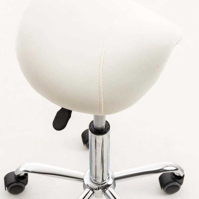 Taburete de trabajo RESO, en Piel, color Negro