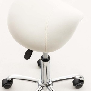 Taburete de trabajo RESO, en Piel, color Negro