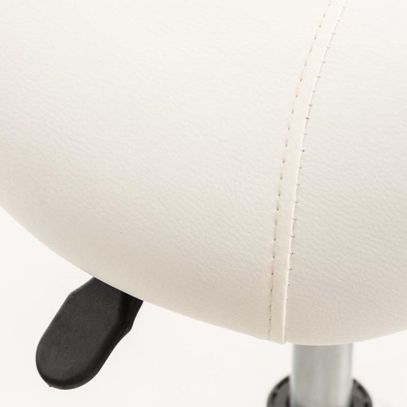 Taburete de trabajo RESO, en Piel, color Negro