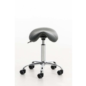 Taburete de trabajo RESO, en Piel, color Negro