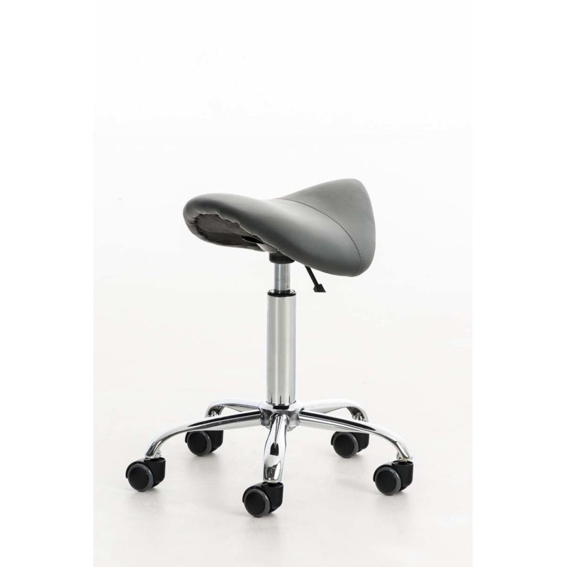 Taburete de trabajo RESO, en Piel, color Negro