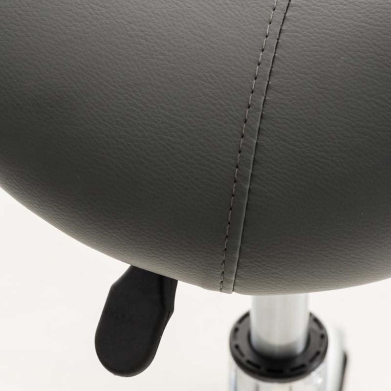 Taburete de trabajo RESO, en Piel, color Negro