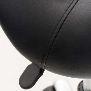 Taburete de trabajo RESO, en Piel, color Negro