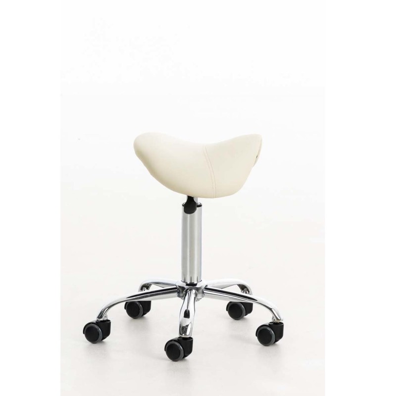 Taburete de trabajo RESO, en Piel, color Negro