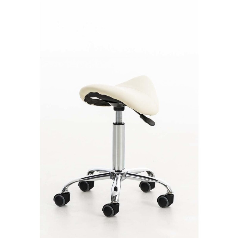 Taburete de trabajo RESO, en Piel, color Negro