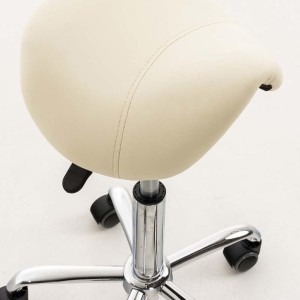 Taburete de trabajo RESO, en Piel, color Negro