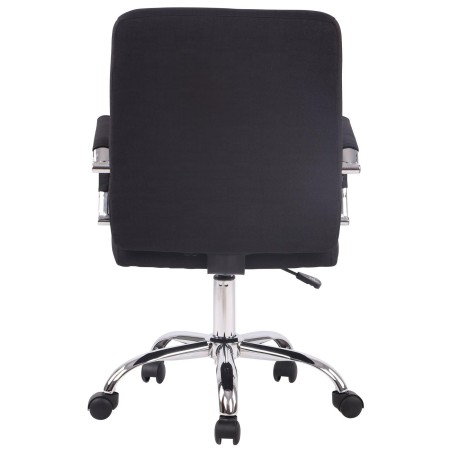 Silla de oficina DELAN TELA, grueso acolchado, en color negro 2