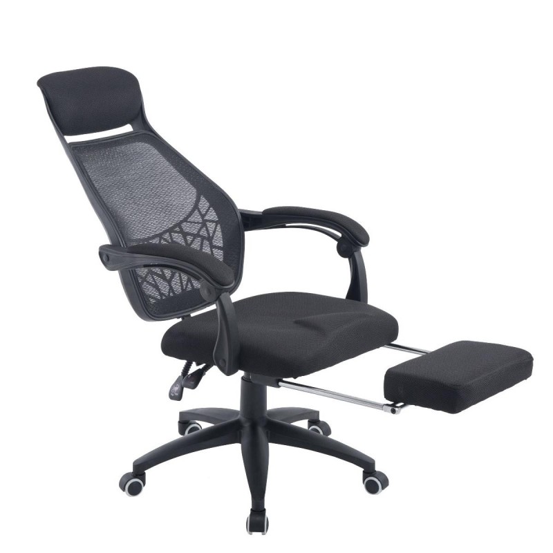 Silla de Oficina MARTXEL, reposapiés extensible, en negro
