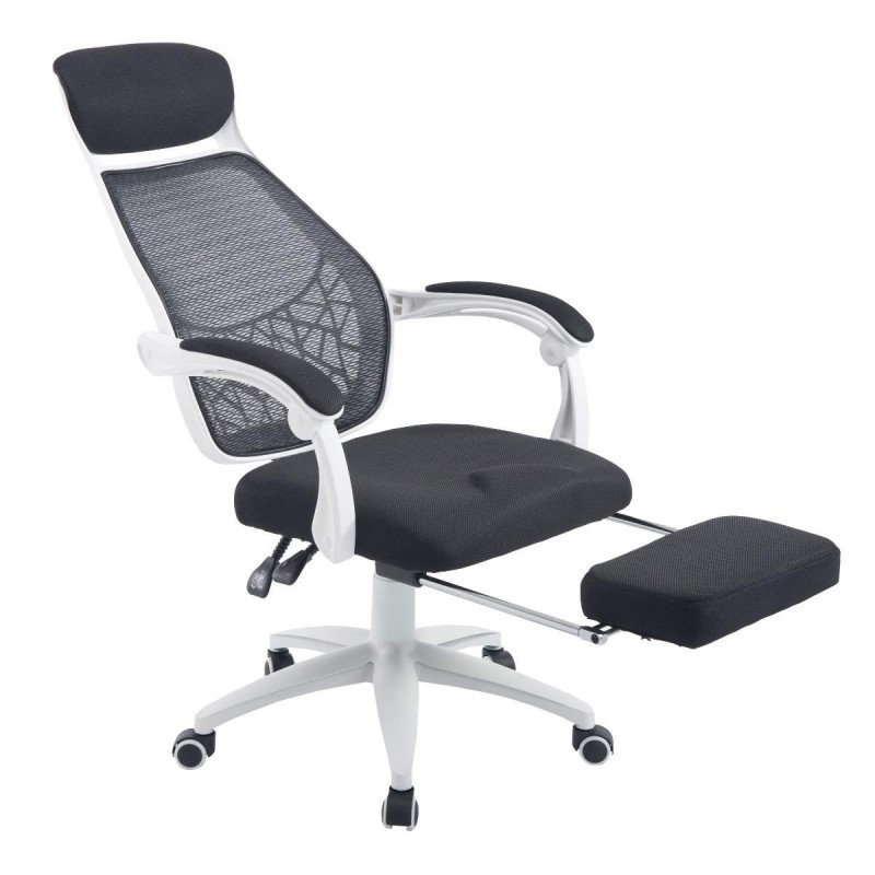 Silla de Oficina MARTXEL, reposapiés extensible, en negro