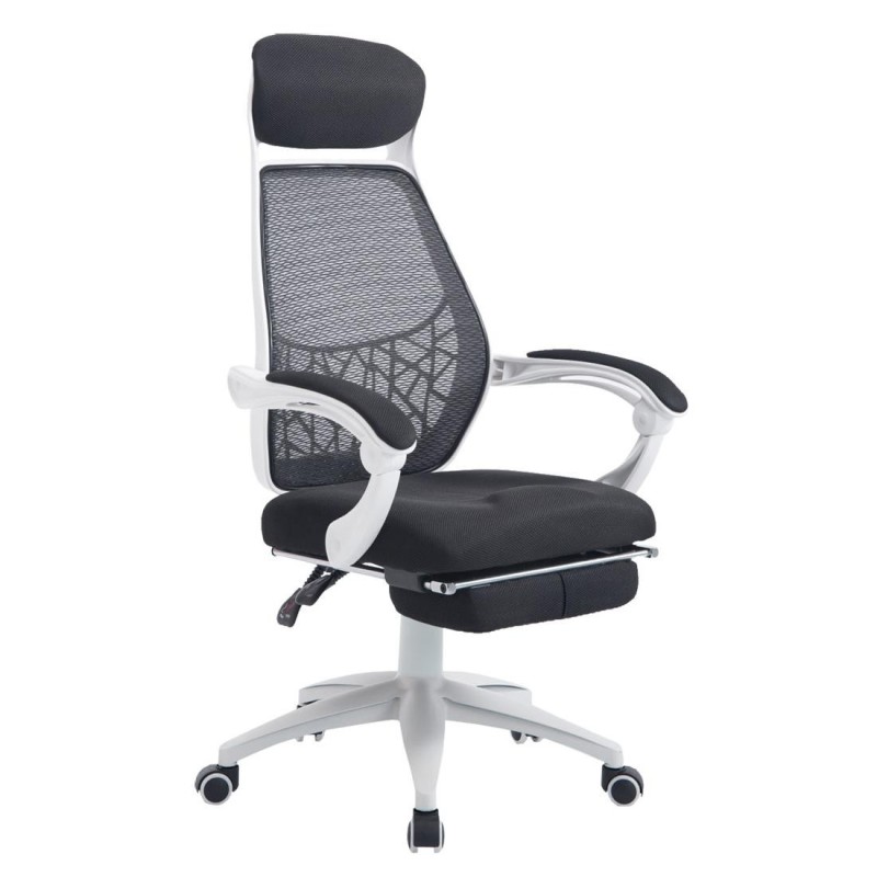 Silla de Oficina MARTXEL, reposapiés extensible, en negro
