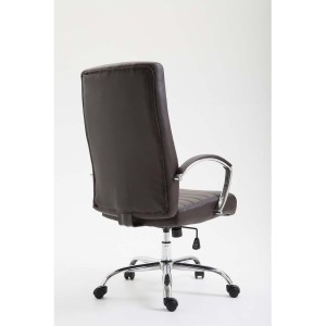 Silla de oficina VALANTY, grueso acolchado, en piel color negro