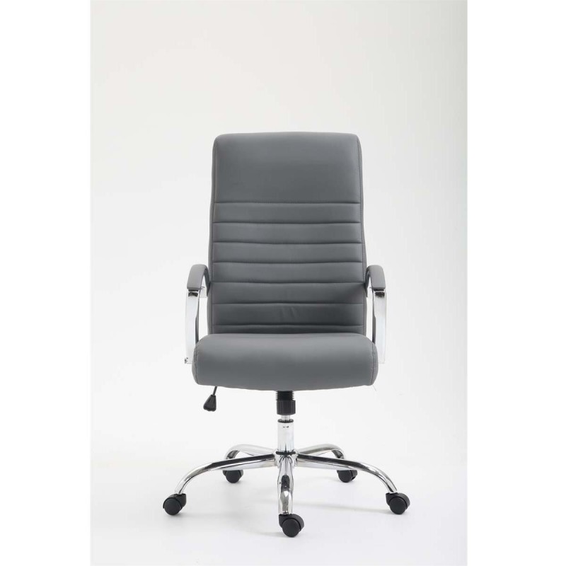 Silla de oficina VALANTY, grueso acolchado, en piel color negro