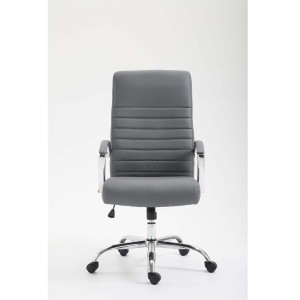 Silla de oficina VALANTY, grueso acolchado, en piel color negro