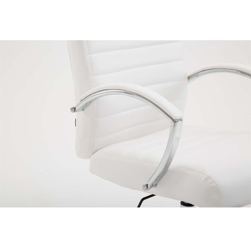 Silla de oficina VALANTY, grueso acolchado, en piel color negro