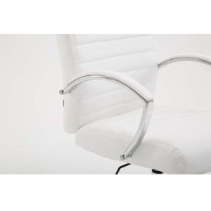 Silla de oficina VALANTY, grueso acolchado, en piel color negro