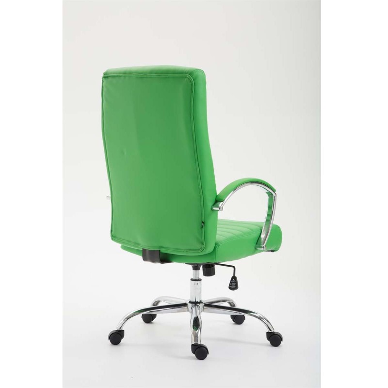 Silla de oficina VALANTY, grueso acolchado, en piel color negro