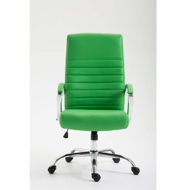 Silla de oficina VALANTY, grueso acolchado, en piel color negro