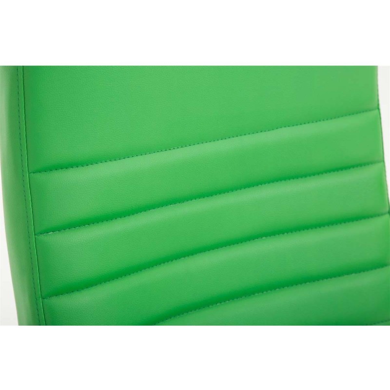 Silla de oficina VALANTY, grueso acolchado, en piel color negro