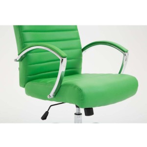 Silla de oficina VALANTY, grueso acolchado, en piel color negro