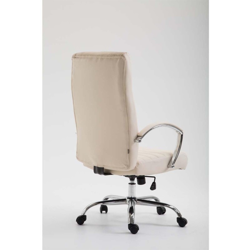 Silla de oficina VALANTY, grueso acolchado, en piel color negro