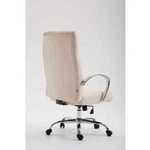 Silla de oficina VALANTY, grueso acolchado, en piel color negro