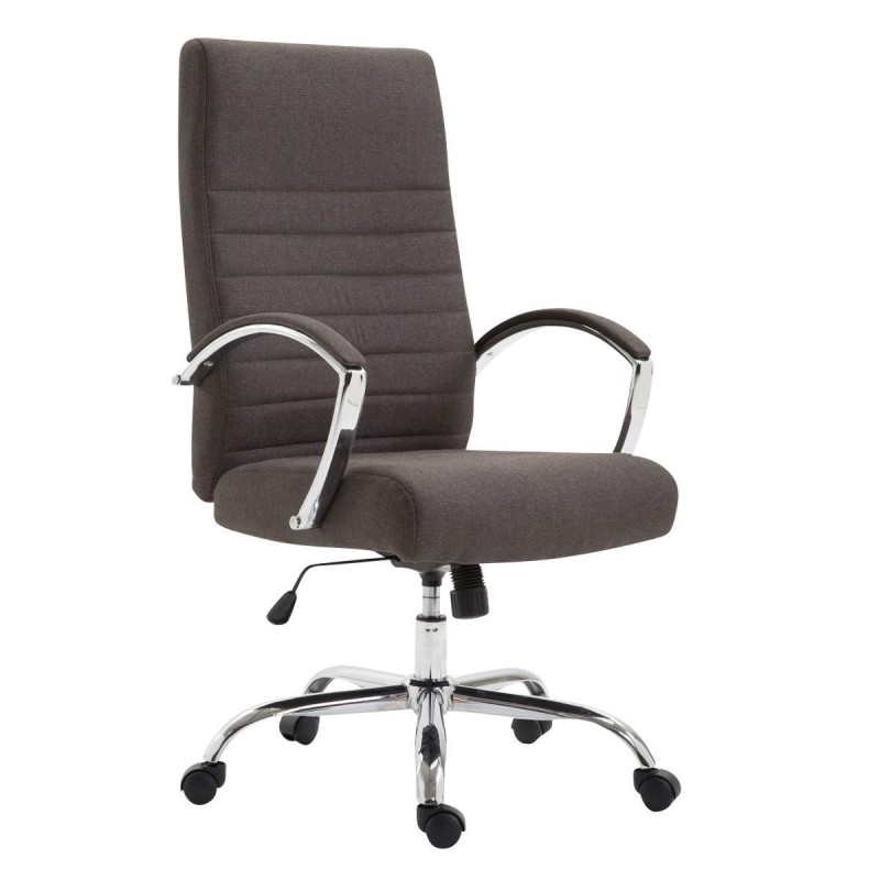 Silla de oficina VALANTY TELA, grueso acolchado, en color negro