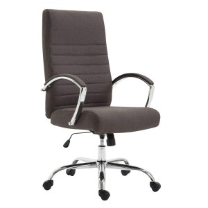 Silla de oficina VALANTY TELA, grueso acolchado, en color negro