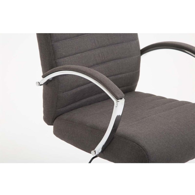 Silla de oficina VALANTY TELA, grueso acolchado, en color negro