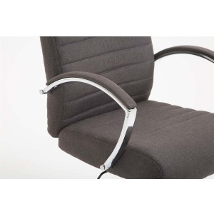 Silla de oficina VALANTY TELA, grueso acolchado, en color negro