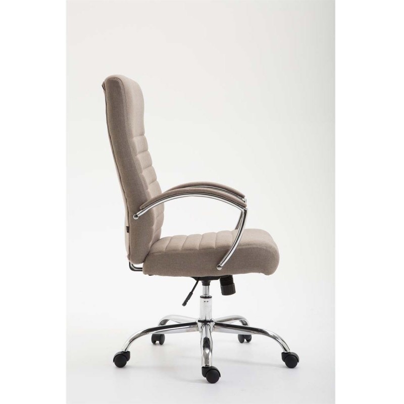 Silla de oficina VALANTY TELA, grueso acolchado, en color negro