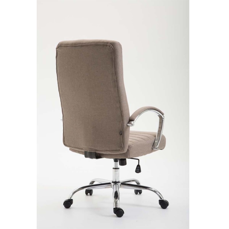 Silla de oficina VALANTY TELA, grueso acolchado, en color negro