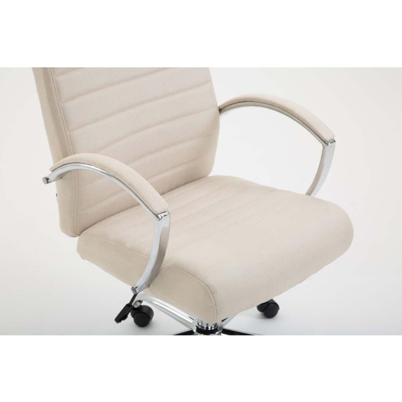 Silla de oficina VALANTY TELA, grueso acolchado, en color negro