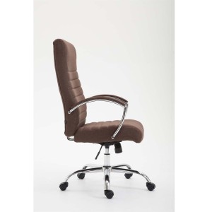 Silla de oficina VALANTY TELA, grueso acolchado, en color negro