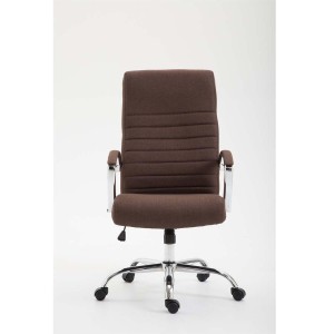 Silla de oficina VALANTY TELA, grueso acolchado, en color negro