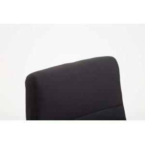 Silla de oficina VALANTY TELA, grueso acolchado, en color negro