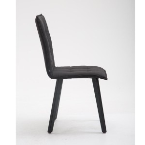 Silla de Confidente ERNY, patas negras y tela negra