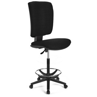 Taburete de oficina ATLAS SIN BRAZOS en tela color negro