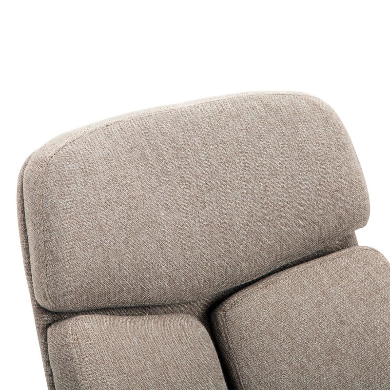 Sillón de oficina JACKO, reclinable, grueso acolchado en tela marrón claro