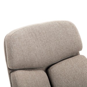 Sillón de oficina JACKO, reclinable, grueso acolchado en tela marrón claro