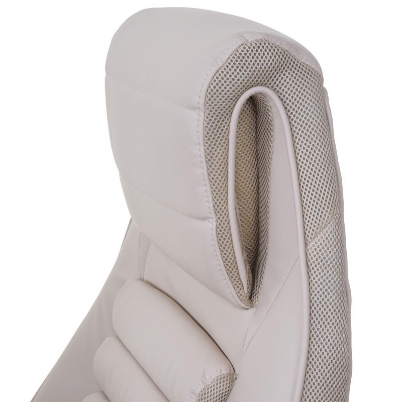 Silla de oficina PANDA, grueso acolchado, en piel color negro