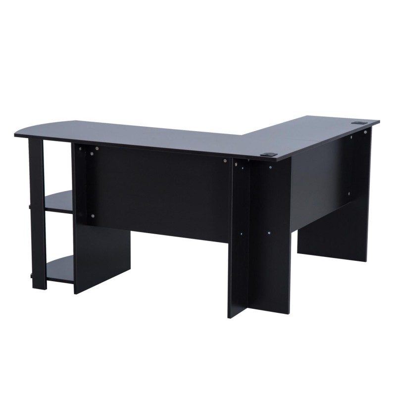 Mesa de ordenador DAVEN en madera color negro