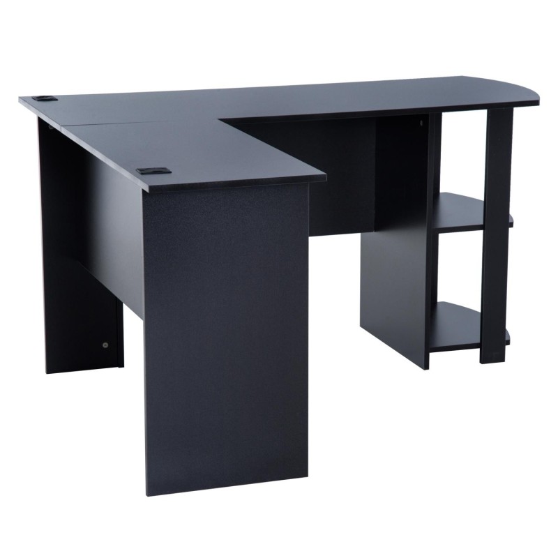 Mesa de ordenador DAVEN en madera color negro