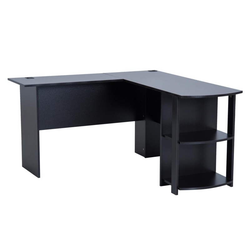 Mesa de ordenador DAVEN en madera color negro
