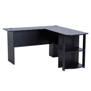 Mesa de ordenador DAVEN en madera color negro
