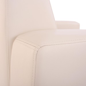 Sofá 4 plazas LONY, Gran Acolchado, en Piel color Negro