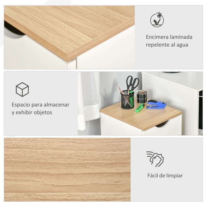 Archivador con Ruedas ESBEN, 40x35x60 cm, color Blanco