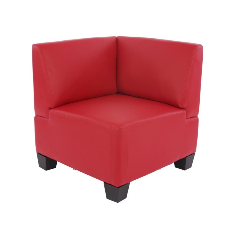 Sofá 4 plazas LONY, Reposabrazos Altos, en Piel color Negro