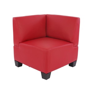 Sofá 4 plazas LONY, Reposabrazos Altos, en Piel color Negro